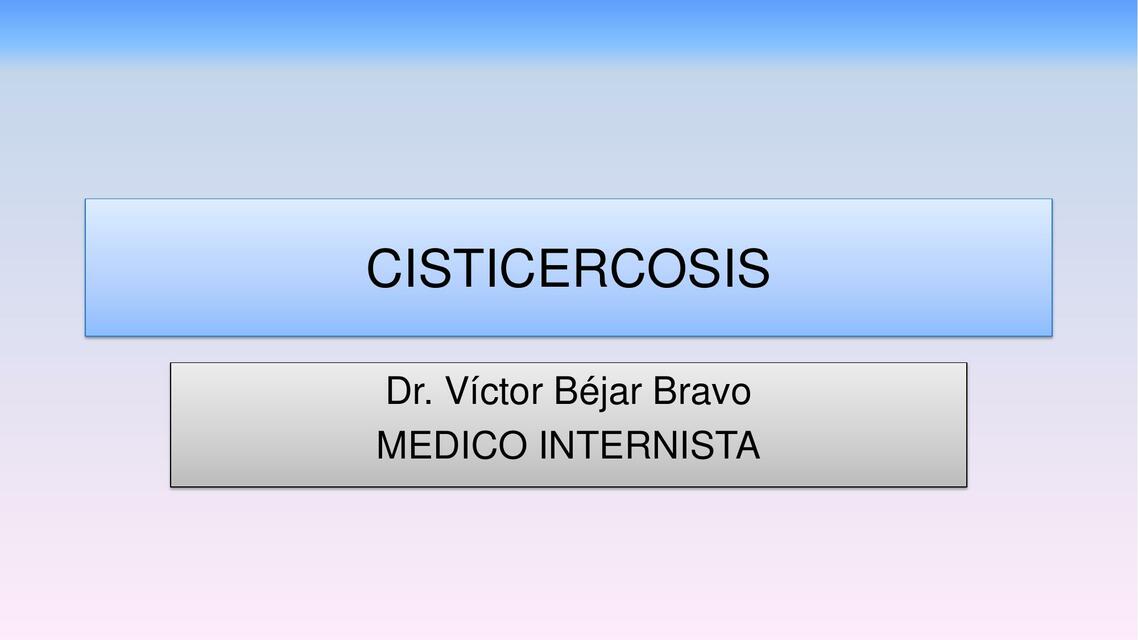 Cisticercosis