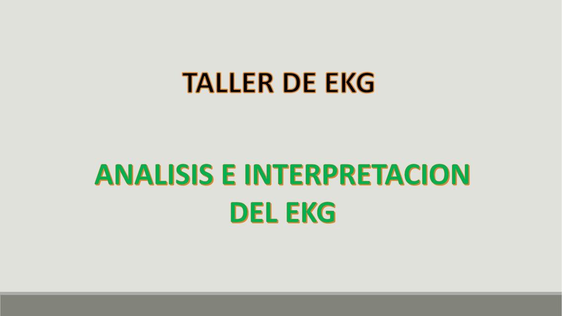 Taller de EKG