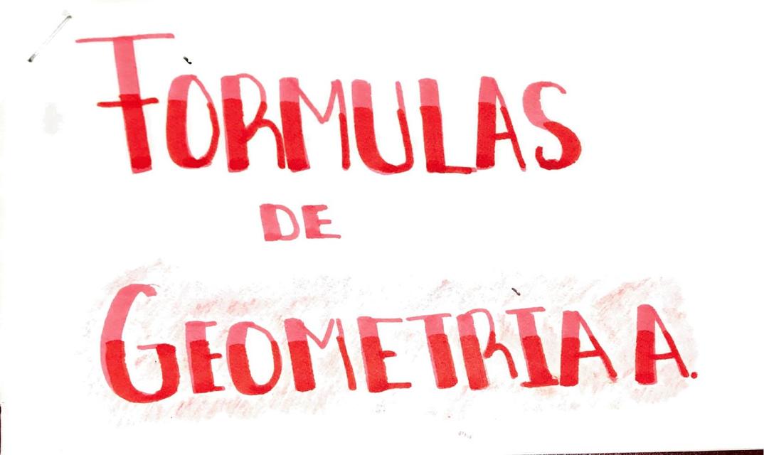 Formulas de Geometría