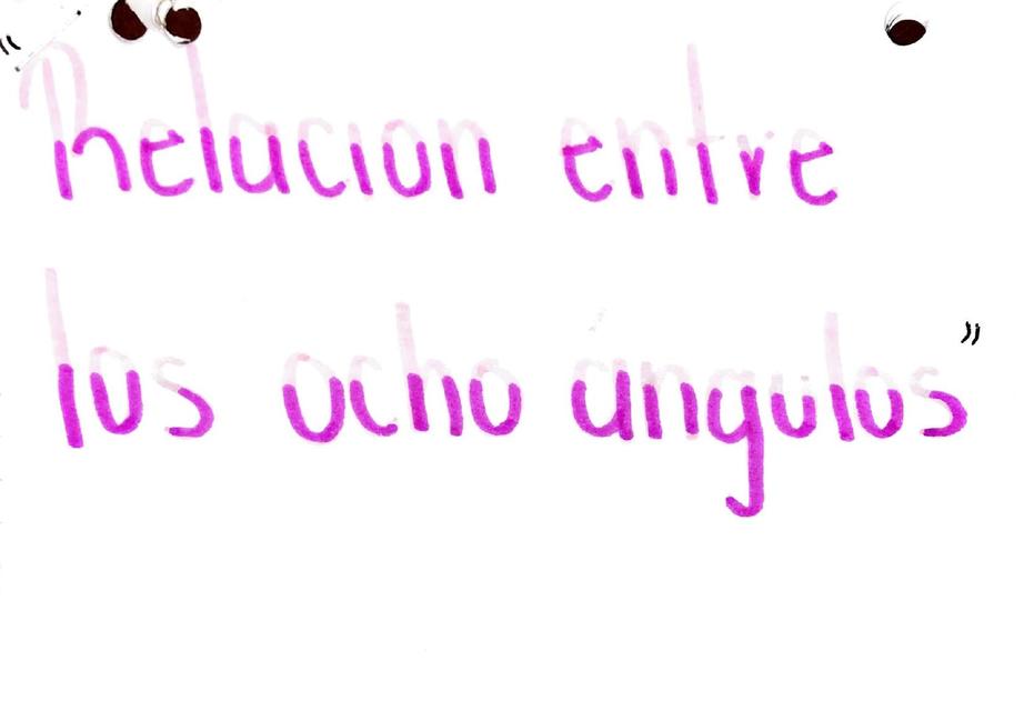 Relación de los 8 ángulos   