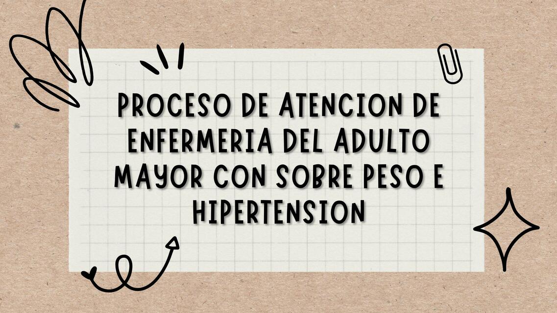 Proceso de Atención de Enfermería del Adulto Mayor con Sobrepeso e Hipertensión 