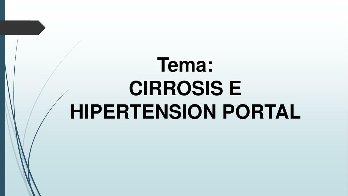 Cirrosis e Hipertención Portal