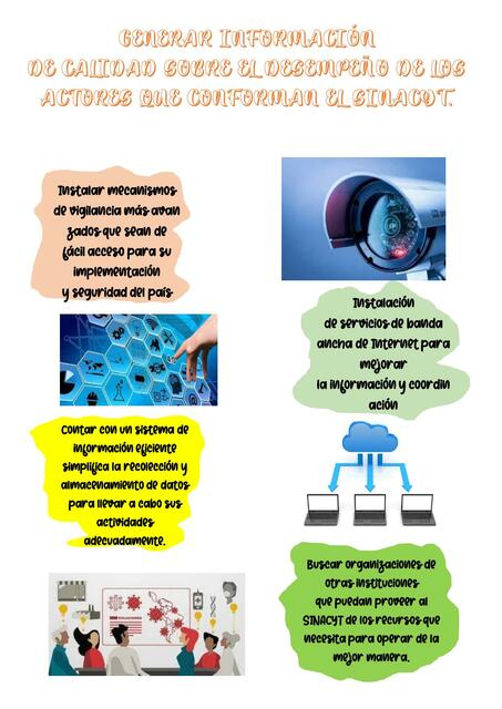 Generar Información de Calidad sobre el Desempeño de los Actores que Conforman el SINACYT