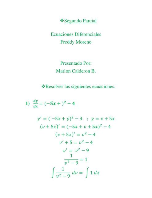 Ecuaciones Diferenciales 