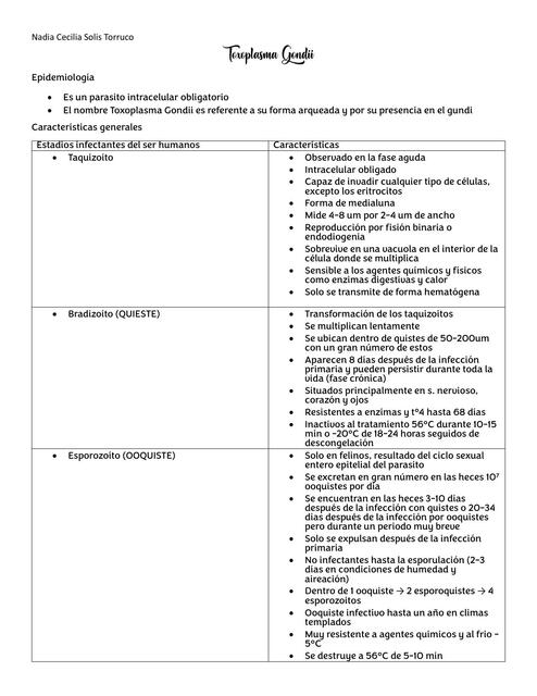 Toxoplasma Gondii