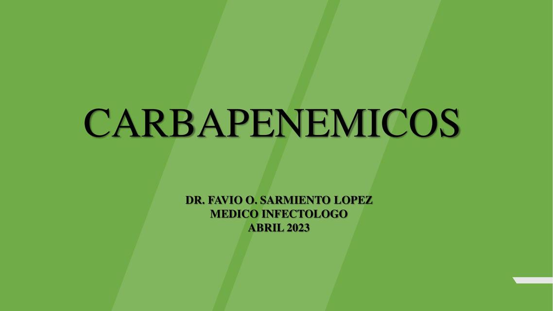 Carbapenémicos  