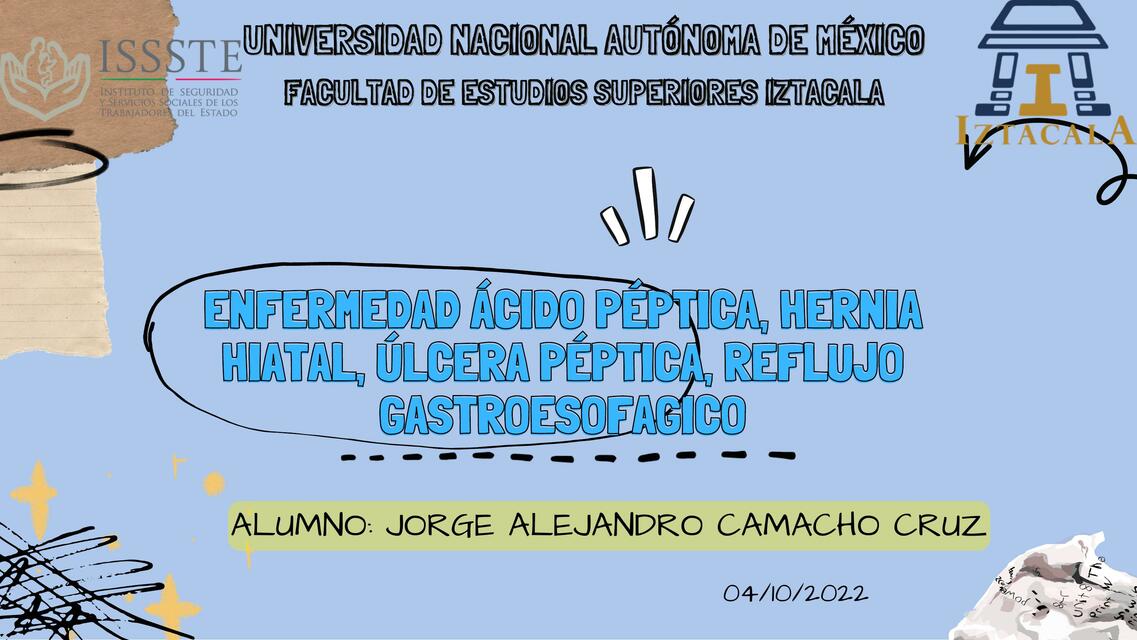 Enfermedad Ácido Péptica, Hernia Hiatal, Úlcera Péptica, Reflujo Gastroesofágico 