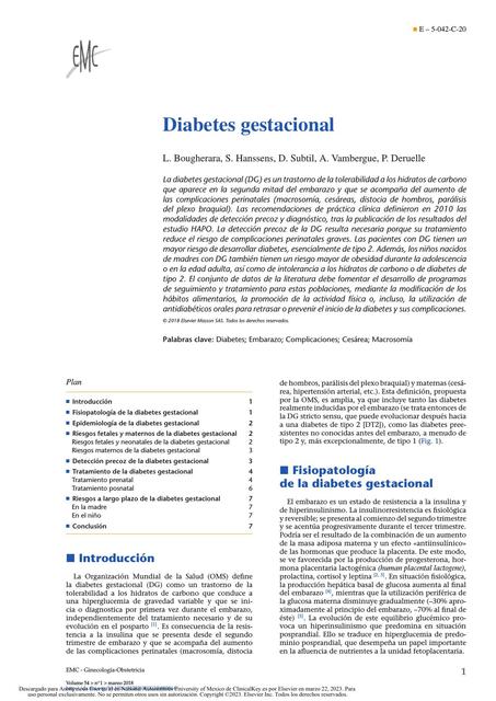 Diabetes gestacional  