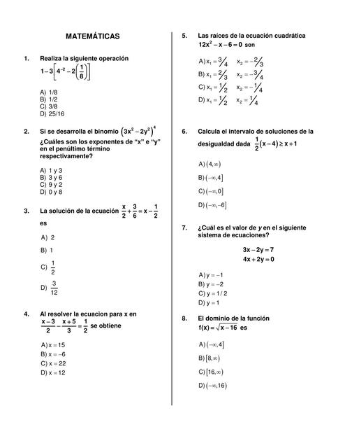 Matemáticas