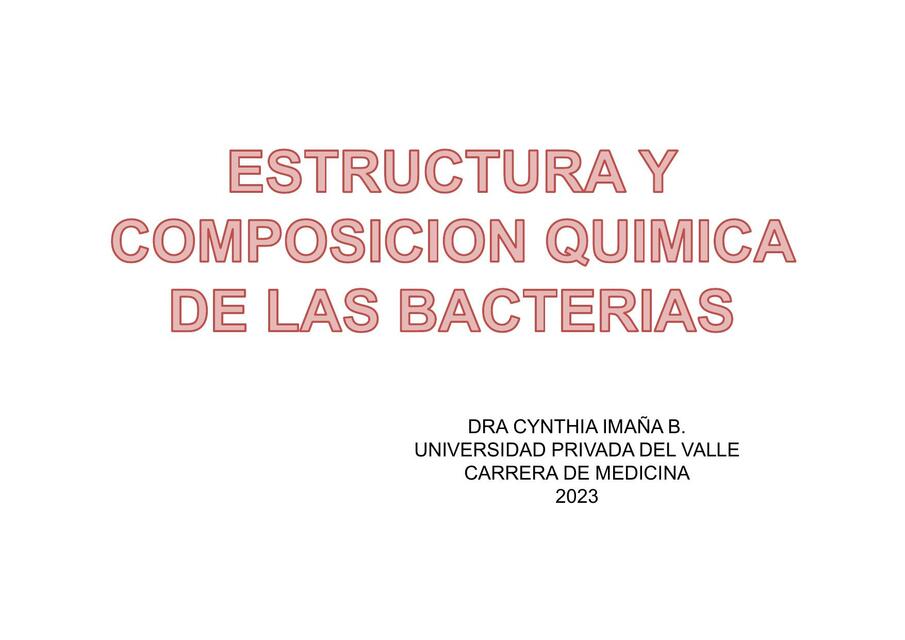 Estructura y composición química de las bacterias