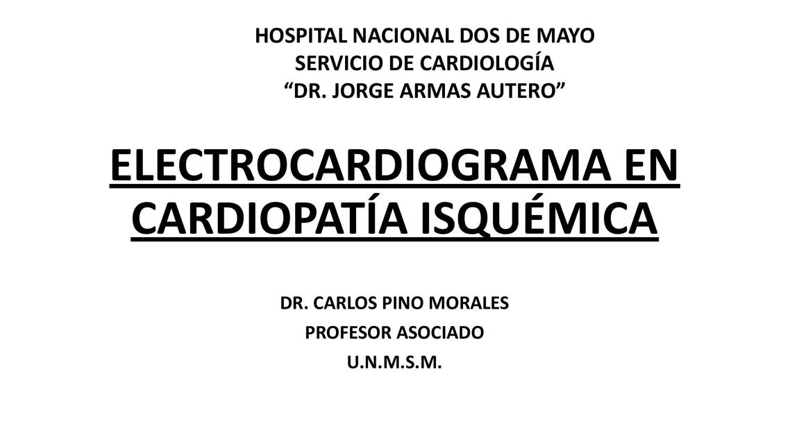 Electrocardiograma en cardiopatía isquémica 