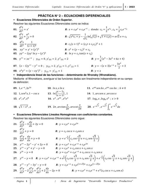Ecuaciones Diferenciales 