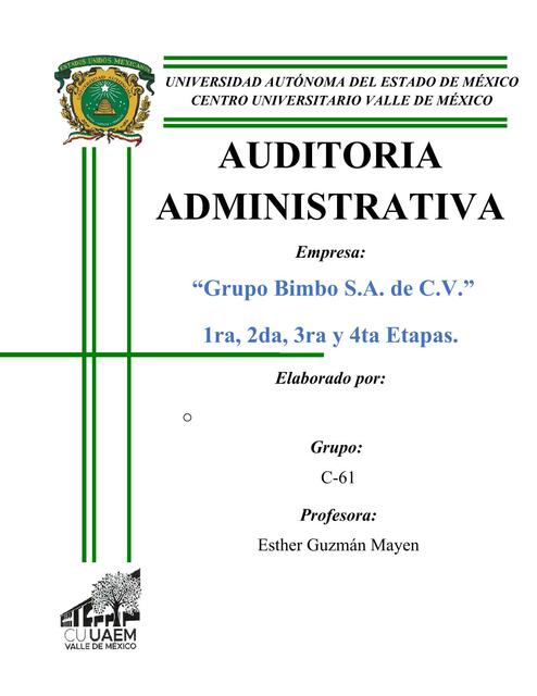 Auditoría Administrativa BIMBO