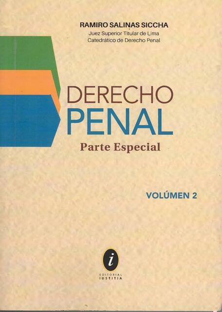 Derecho penal parte especial volumen 2 