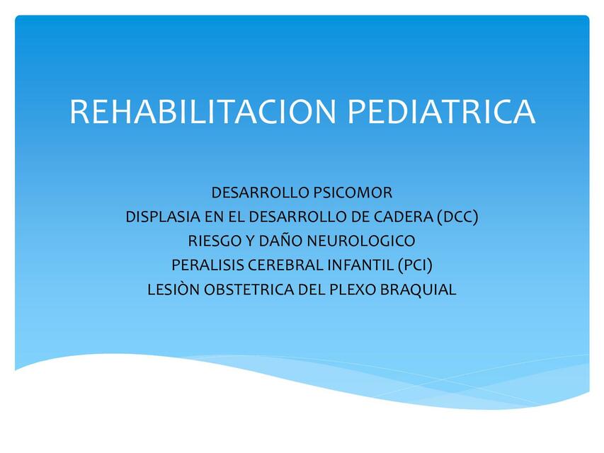 Rehabilitación Pediátrica 