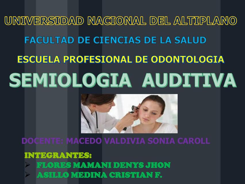 Semiología auditiva