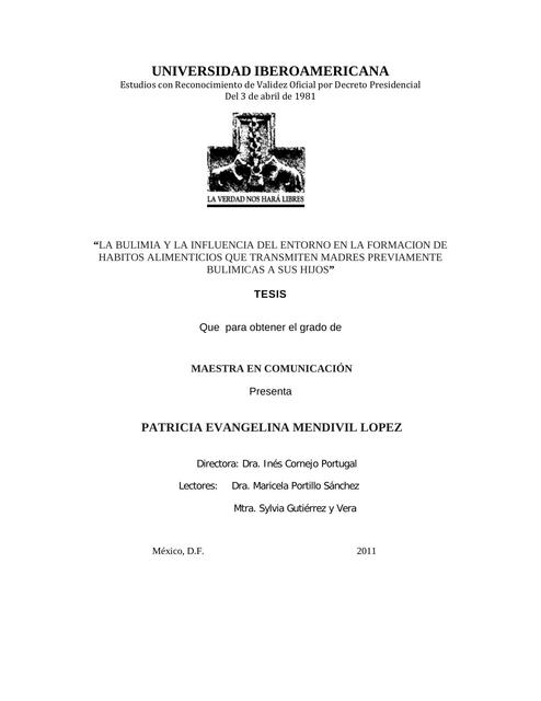 La bulimia y la influencia del entorno en la formación de hábitos alimenticios que transmiten madres previamente bulímicas a sus hijos