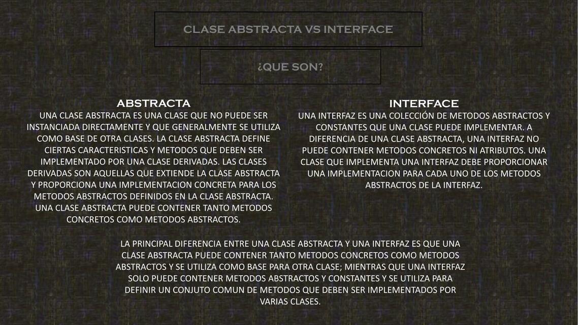 Clase abstracta vs interface