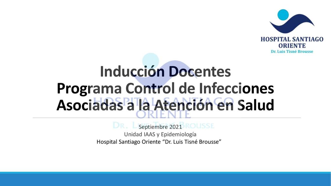 Programa Control de Infecciones Asociadas a la Atención en Salud 