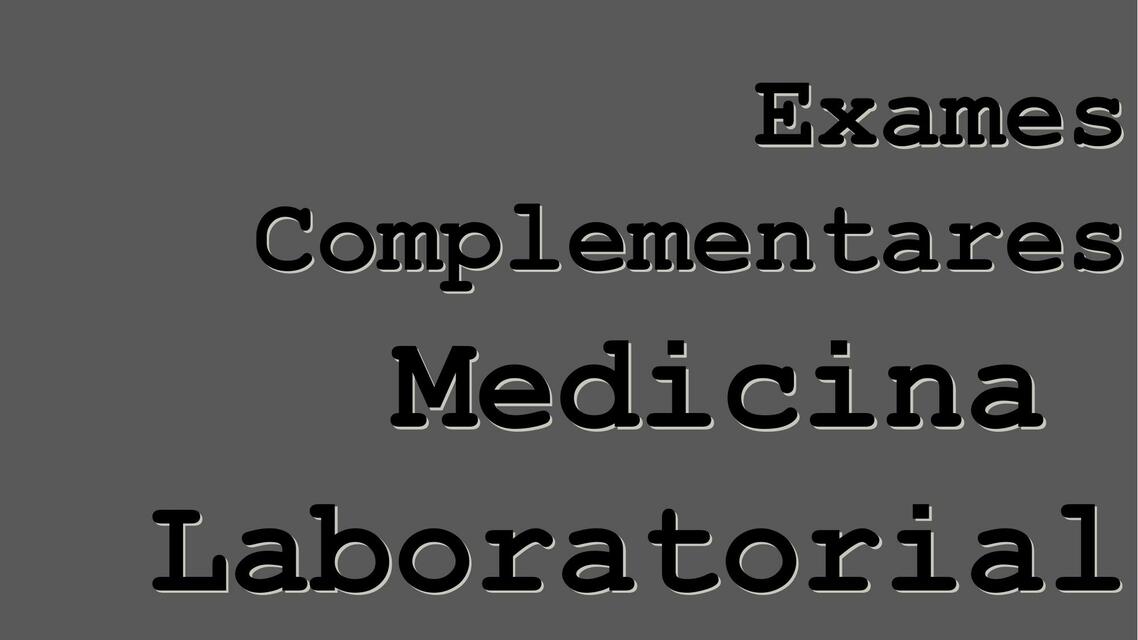 Medicina Laboratorial 