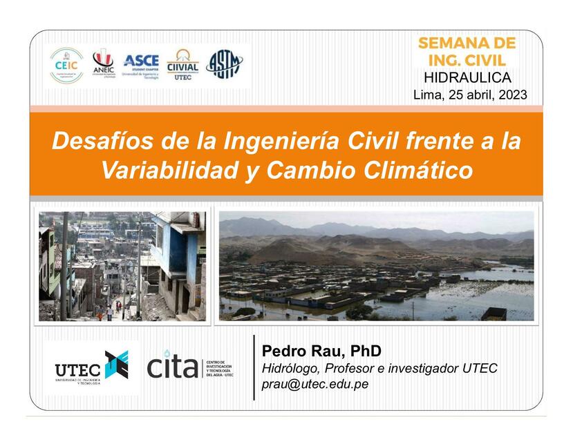 Desafíos de la ingeniería civil frente a la variabilidad y cambio climático