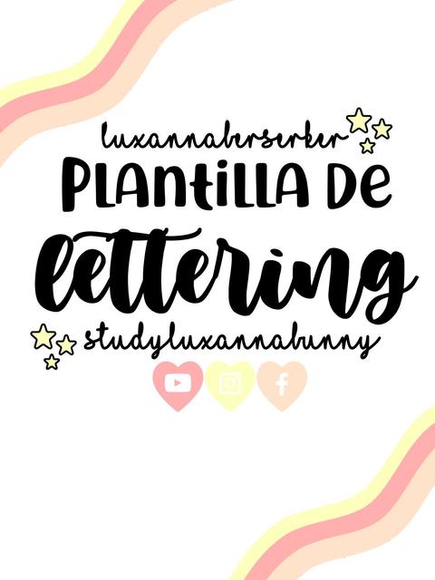 Plantilla de Lettering 