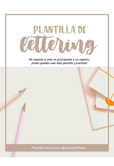 Plantilla Aprender a hacer lettering  