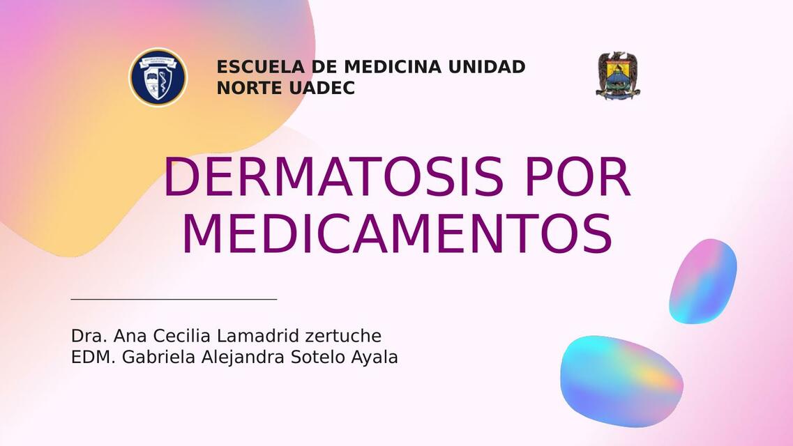 Dermatosis por Medicamentos 