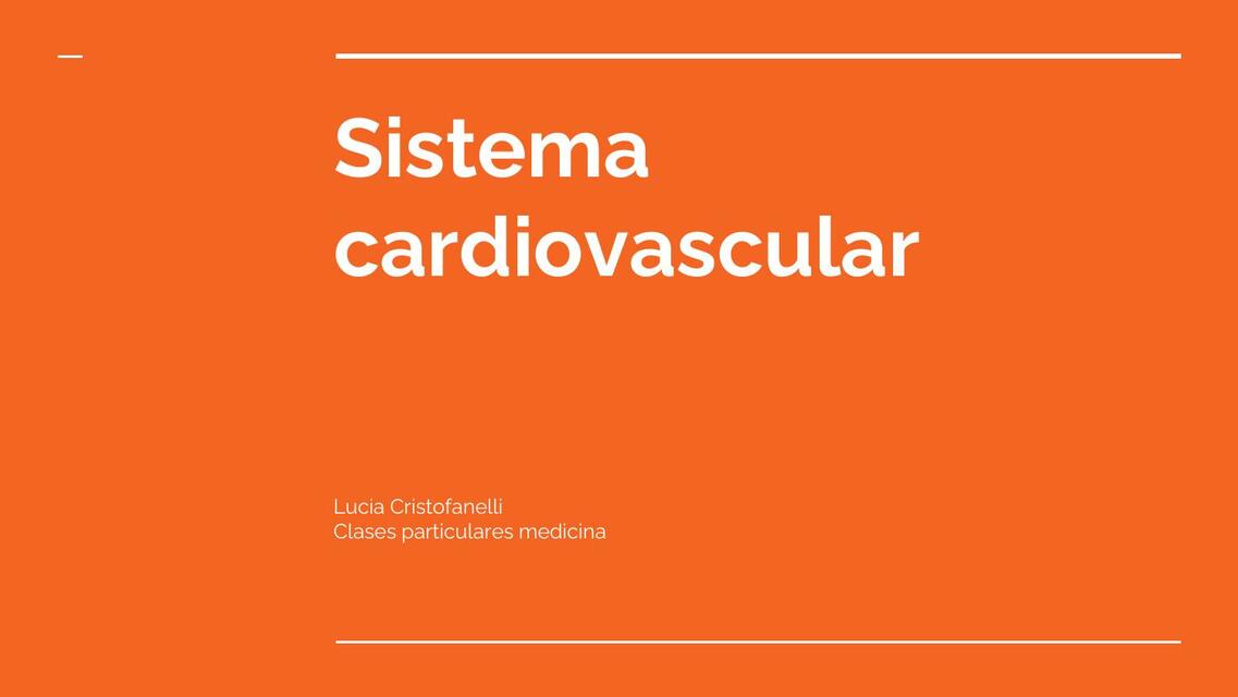 Sistema Cardiovascular 