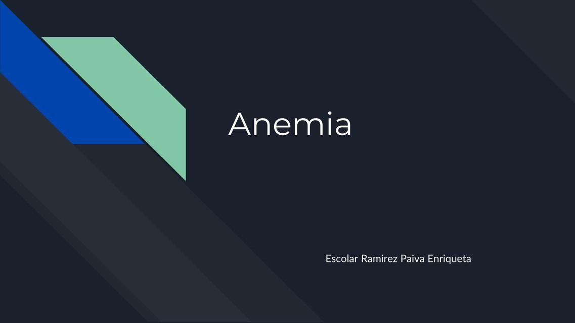 Anemia  