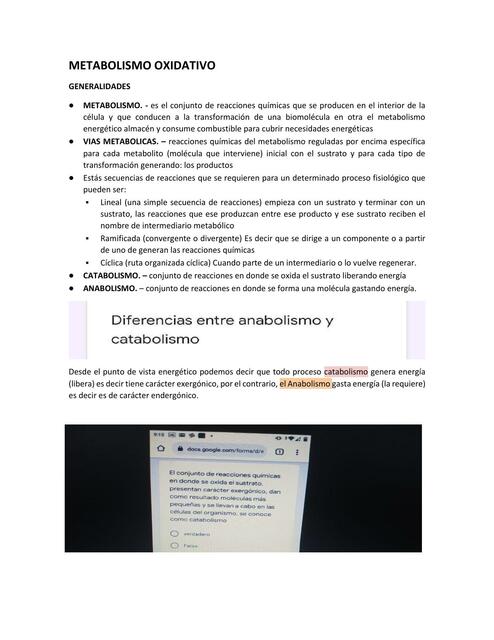 Metabolismo Oxidativo 