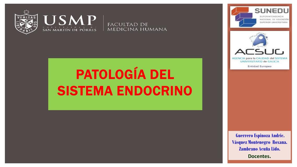 Patología del sistema endocrino 