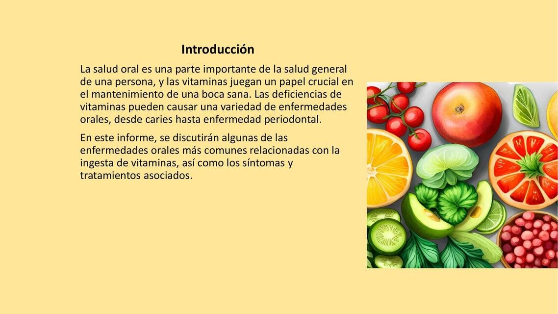 Enfermedades Orales Relacionadas con la Ingesta de Alimentos 