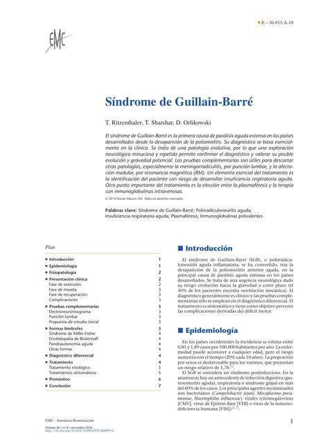 Síndrome de Guillain- Barré 