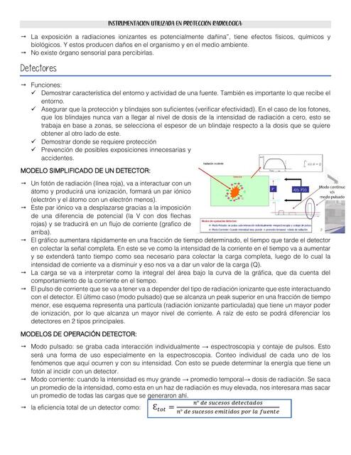 Instrumentación Utilizada en Protección Radiológica