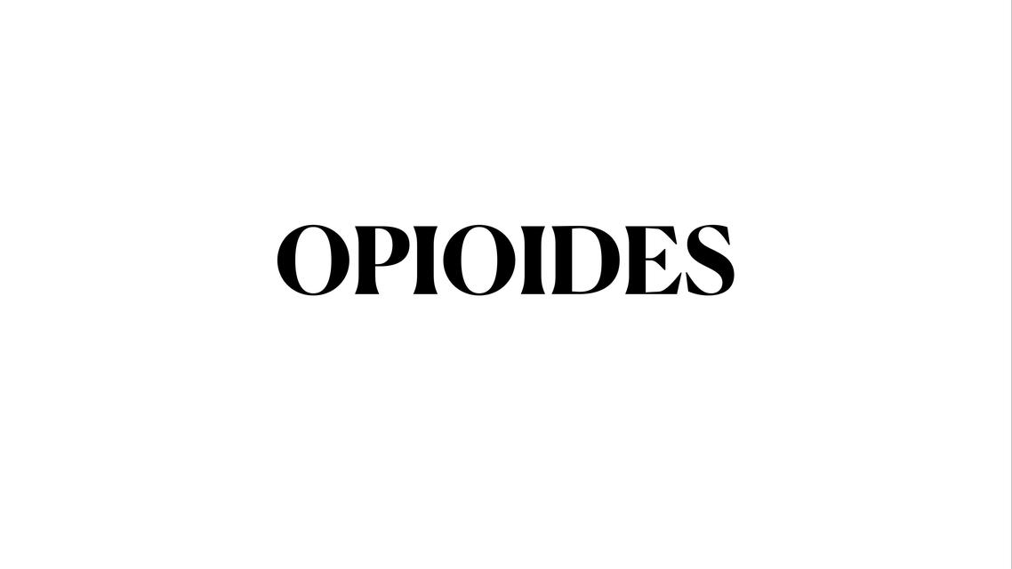 Opioides  