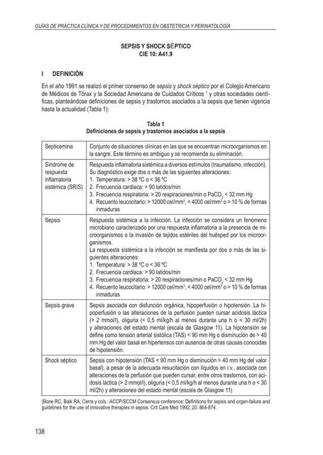 Sepsis  y Shock Séptico  Embarazo 