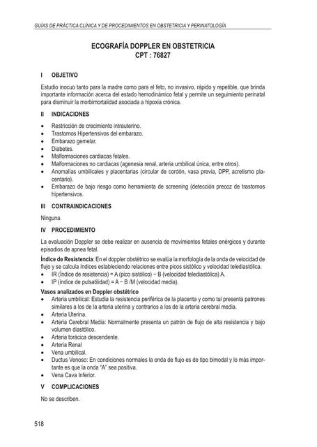 Ecografía  Doppler  En  Obstetricia 