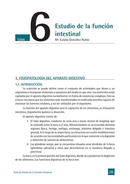 Estudio de la función intestinal 