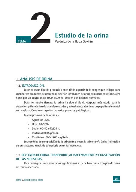 Estudio de la orina 