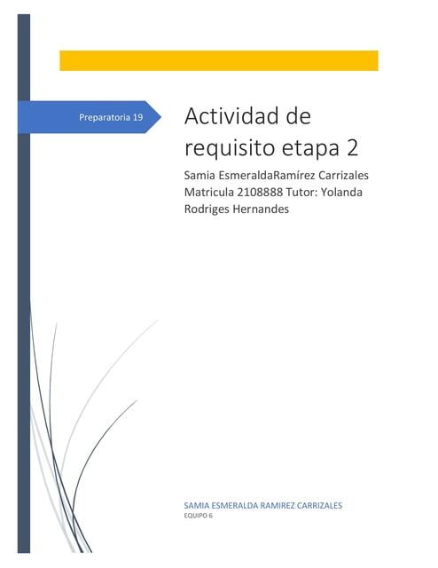Actividad de Requisito Etapa 2 | Samia Ramírez | uDocz