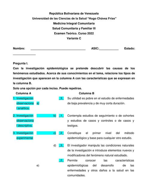 Investigación epidemiológica 