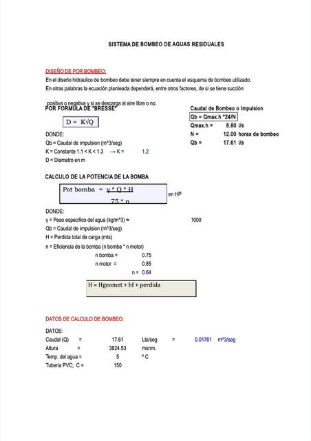 Sistema de Bombeo de Aguas Residuales 