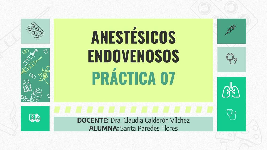 Anestésicos Endovenosos 