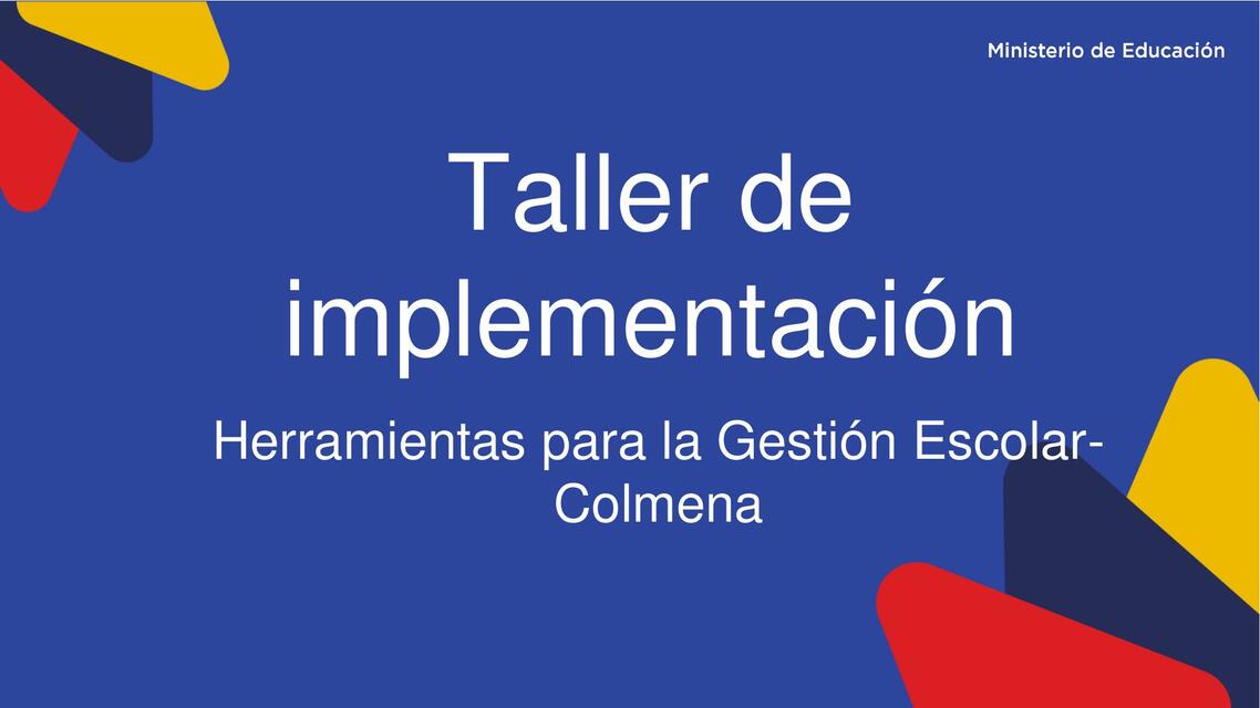 Taller de Implementación Herramientas para la Gestión Escolar JACKSON LIMA uDocz Taller de Implementación Herramientas para la Gestión Escolar JACKSON LIMA uDocz