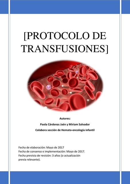 Protocolo de Transfusiones 