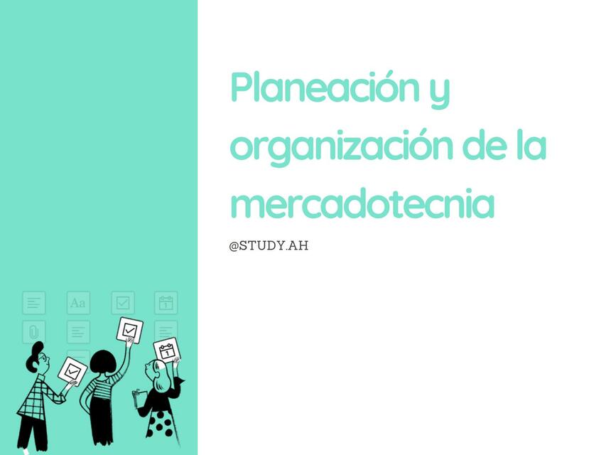 Planeación y organización de la mercadotecnia 