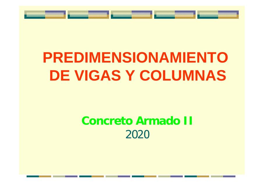 Predimensionamiento de vigas y columnas uDocz Predimensionamiento de vigas y columnas uDocz
