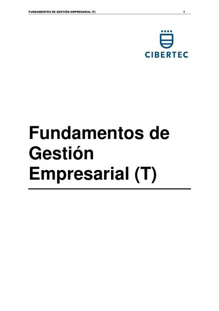 Fundamentos de Gestión Empresarial (T)