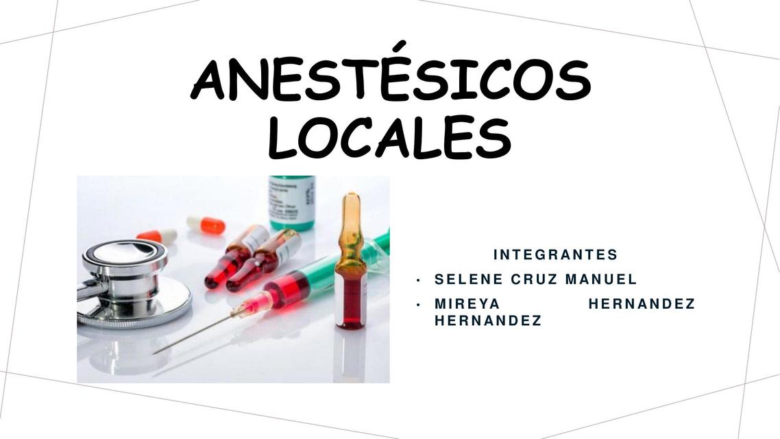 Anestésicos Locales 2